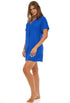 BUTTON FRONT DRESS WITH POCKETS - WAFFLE